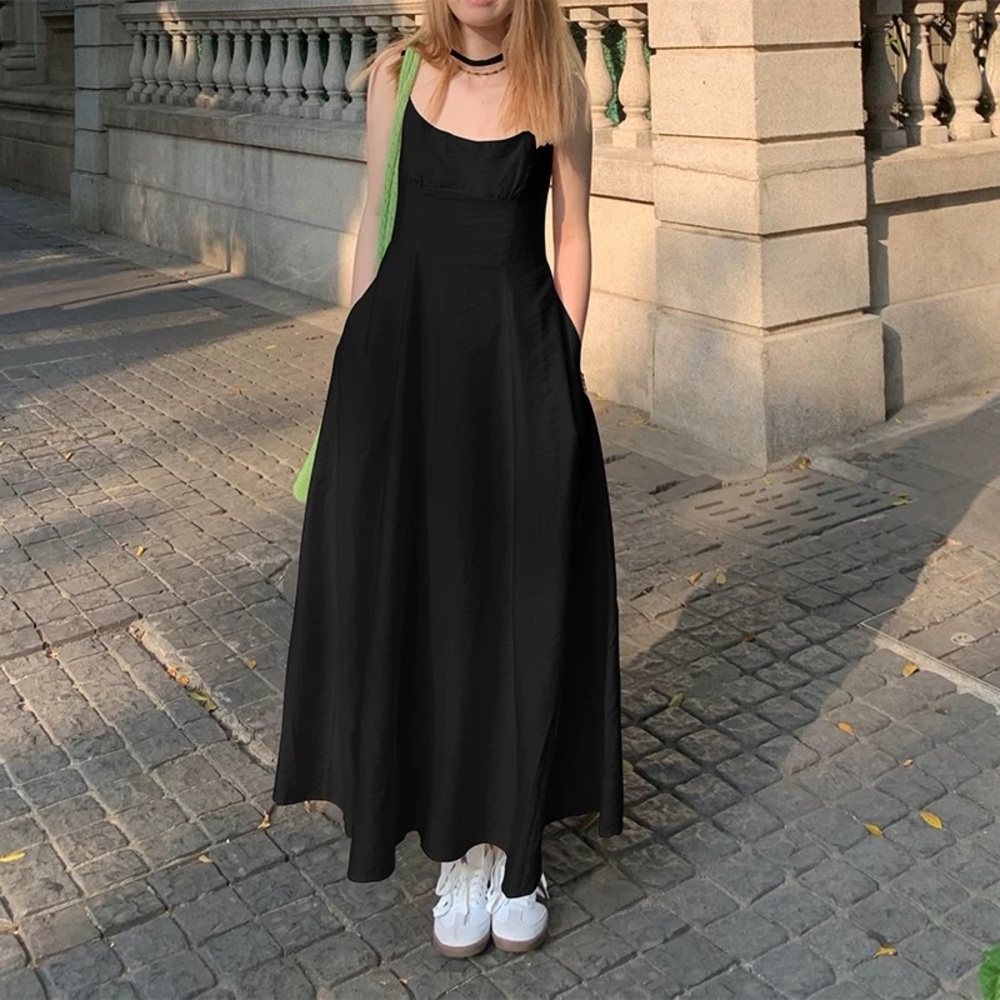 🇯🇵Black Cami maxi dress - 2XL